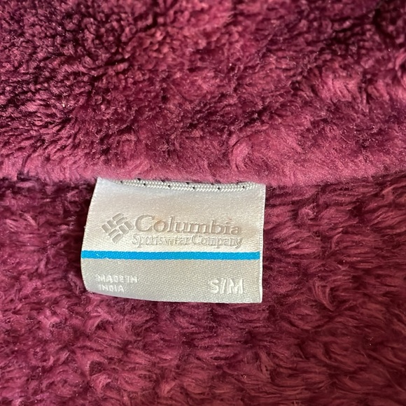 Columbia Girls Fireside Sherpa jacket size S/M (8) maroon - Picture 4 of 8